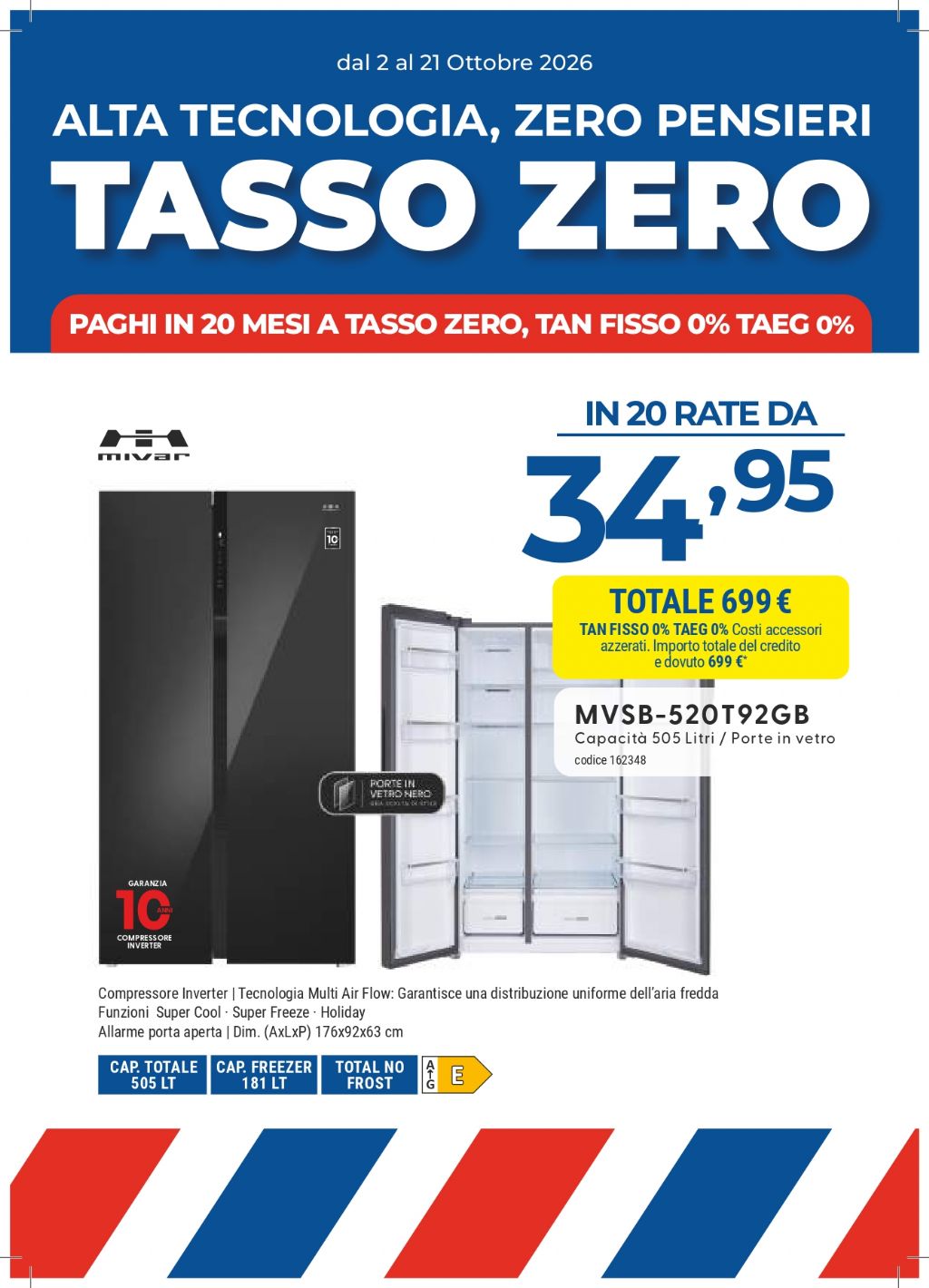 FRIGO MIVAR MVSB-520T92GB